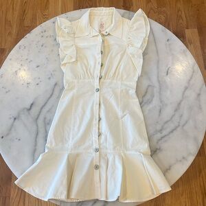 Cinq à Sept White Ruffle Dress